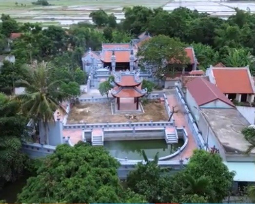 Toàn cảnh Đền thờ Trạng nguyên Lương Thế Vinh đang được trùng tu