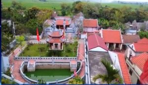 Toàn cảnh Đền thờ Lương Thế Vinh sau trùng tu nhìn từ trên cao